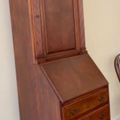 Gorgeous Petite Antique Traditional Secretary Desk 