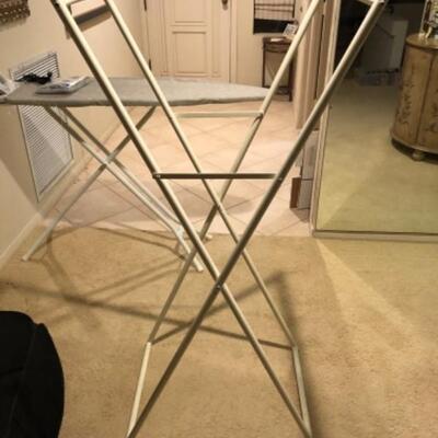 Lot 127. Ironing board and cover, laundry bag, iron, clothing rack--WAS $25â€“NOW $12.50