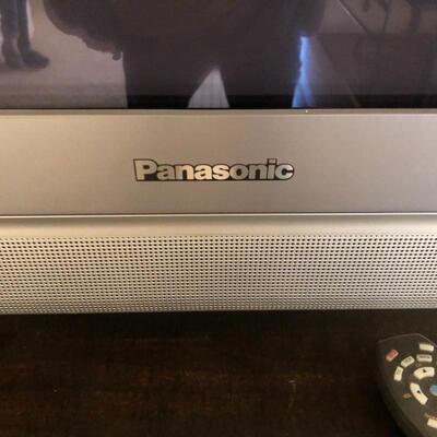 Lot 146. Panasonic Vieta 50â€ television with remote with wall mounting bracket--WAS $65â€“NOW $32.50