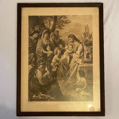 Lot 11 - Art Depicting Jesus incl Wooden Relief and Plockhurst Print