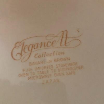 Lot 26 - Elegance Brown & White Dish Ware