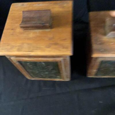 Lot 27 - Handcrafted Canisters & Bread Basket