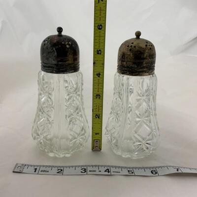 .112. ANTIQUE | Pressed Glass Shakers | England