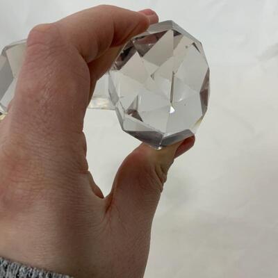 .115. VINTAGE | Faceted Crystal Knife Rest