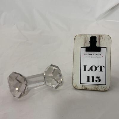 .115. VINTAGE | Faceted Crystal Knife Rest