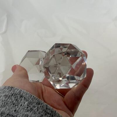 .115. VINTAGE | Faceted Crystal Knife Rest