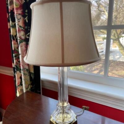 A261 Crystal and Brass Decorators Lamp 