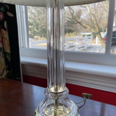A261 Crystal and Brass Decorators Lamp 