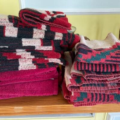 B263 Set of Ralph Lauren Aztec Style Towels 