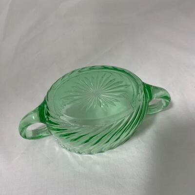 .139. VINTAGE | Duncan Miller | Green Spiral Flutes | Open Sugar