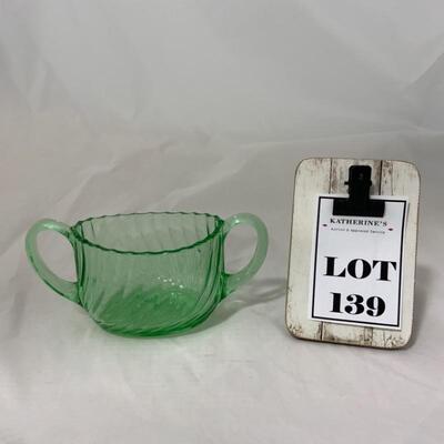 .139. VINTAGE | Duncan Miller | Green Spiral Flutes | Open Sugar