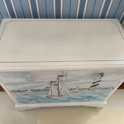 C281 Ship and Lighthouse Painted Dresser 
