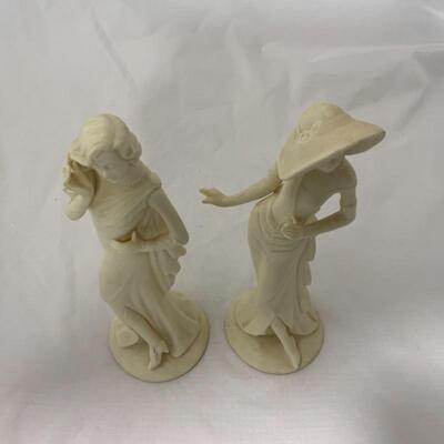 .146. VINTAGE | Two Bisque Beauties | Statues