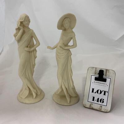 .146. VINTAGE | Two Bisque Beauties | Statues