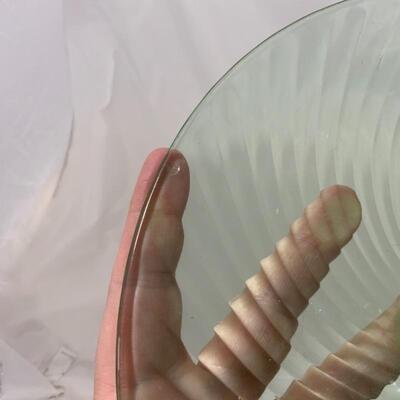 .148. VINTAGE | Green Swirl | Handled Sandwich Platter