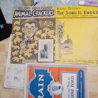 1926,1932 Folio's Animal Crackers, Rain and The Song has Ended".
