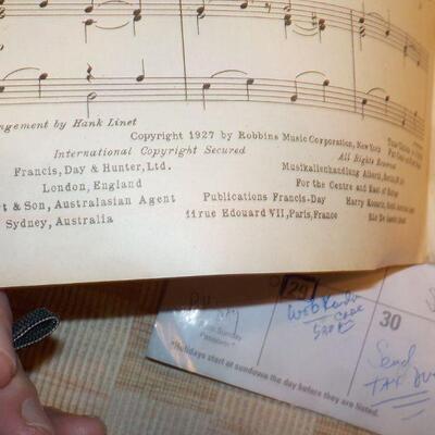 1926,1932 Folio's Animal Crackers, Rain and The Song has Ended".
