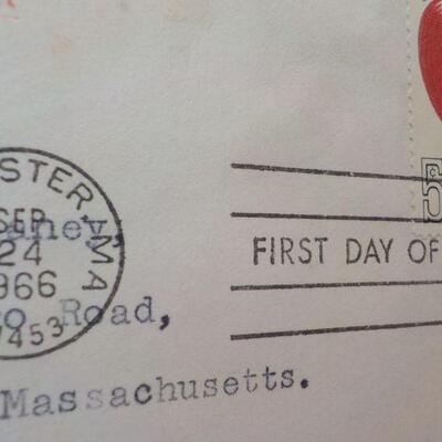 " USPS First Day Issues Covers Johnny Appleseed and Gardner Ma. Chair city".