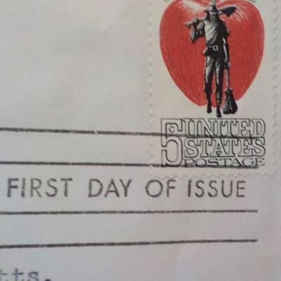 " USPS First Day Issues Covers Johnny Appleseed and Gardner Ma. Chair city".
