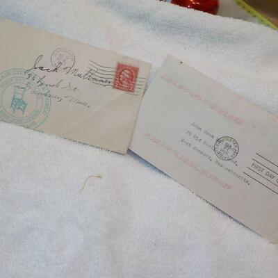 " USPS First Day Issues Covers Johnny Appleseed and Gardner Ma. Chair city".