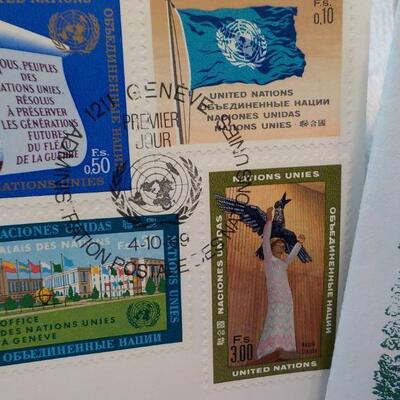 2- First Day issues USPS of Henry Thoreau and United Nations."