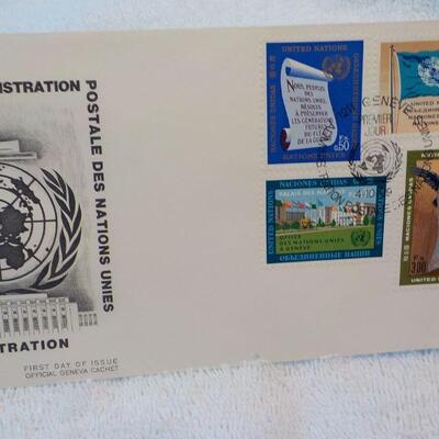 2- First Day issues USPS of Henry Thoreau and United Nations."