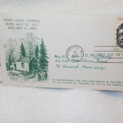 2- First Day issues USPS of Henry Thoreau and United Nations."