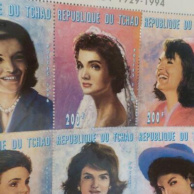" Postal Collector stamps Jaquelyn Kennedy life in stamps/ COA."