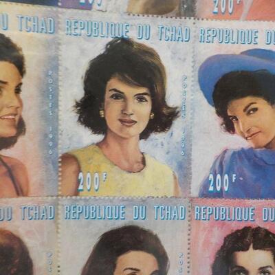 " Postal Collector stamps Jaquelyn Kennedy life in stamps/ COA."