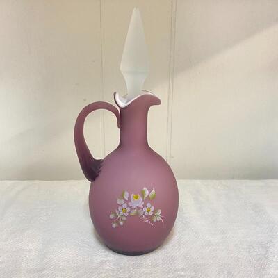 Fenton Plum Overlay Cruet