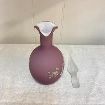 Fenton Plum Overlay Cruet