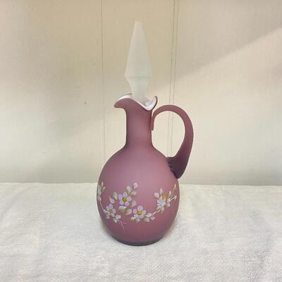 Fenton Plum Overlay Cruet