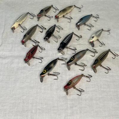 Collection of 13 Vintage Millsite Fishing Lures