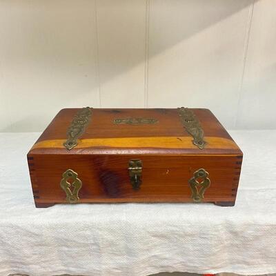 Set of 3 Cedar Boxes with Brass Trim