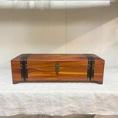 Set of 3 Cedar Boxes with Brass Trim