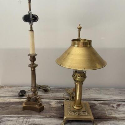 521 Two Brass Decorator Lamps 