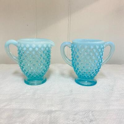 B -Fenton Hobnail Sugar / Creamer 