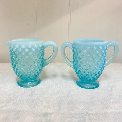 B -Fenton Hobnail Sugar / Creamer 