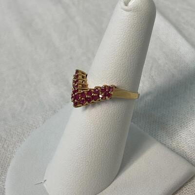 14K Gold Ruby Ring