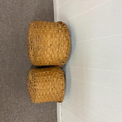 Pair of Split Oak Baskets 