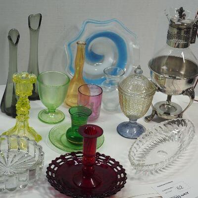 Lot 62 Vintage depression and UV glass