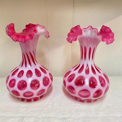 Pair of Fenton Lamp / Fixture Shades