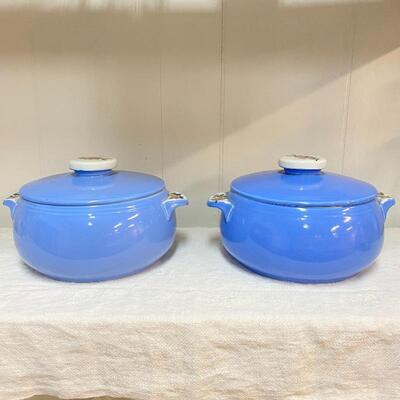 Hallâ€™s Rose Parade - Pair of Covered Pots