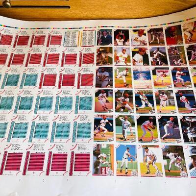 LOT 265  ELITE 1990 UNCUT BASEBALL CARD PROOF SHEETS NEW ORLEANS PELICANS