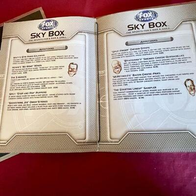 LOT 277  FOX NEWS SKY BOX MENUS SPORTSCASTER  CARICATURES 
