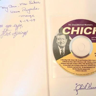 LOT 280  CHICK HEARN HIS UNPUBLISHED MEMOIRS SIGNED BY MARGE HEARN & STEVE SPRINGER CD & DJ