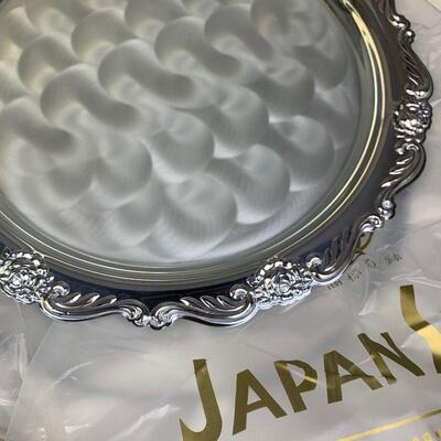#28 Vintage Pearl Silver Silver-plated Hollowware Round Platter