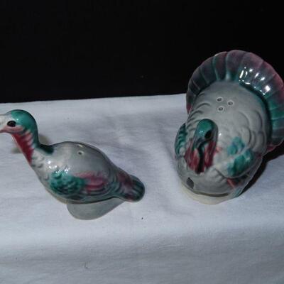 Salt and Pepper Shaker with milk glass trays