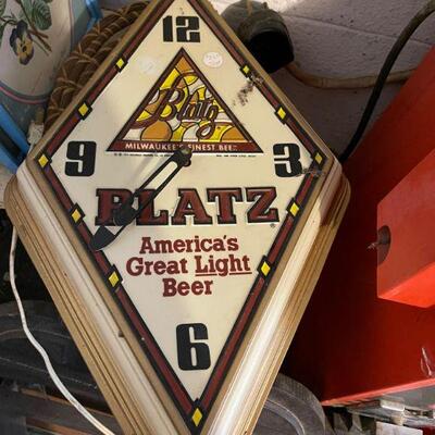Blatz beer sign clock