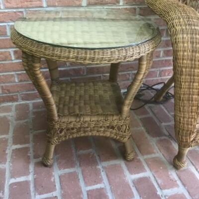 O- 1448 NorthCape Augusta Wicker Chair & Matching Table 